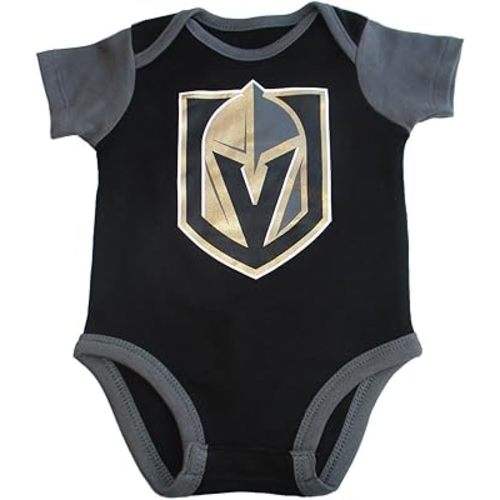 VF Vegas Golden Knights Basic Team Logo One Piece Creeper Bodysuit - Black