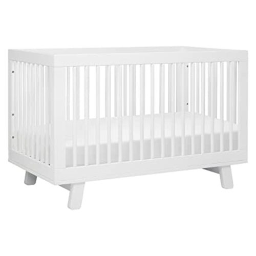 Babyletto Hudson 3-in-1 Convertible Crib with Toddler Bed Conversion Kit in White, Greenguard Gold Certified , 53.75x29.75x35 Inch (Pack of 1)