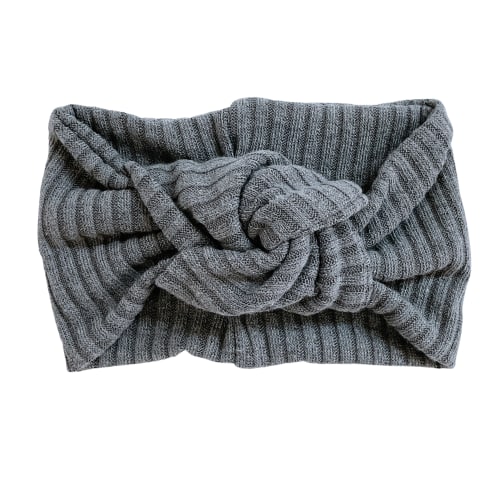 Twist Knot Headband, Steel Grey