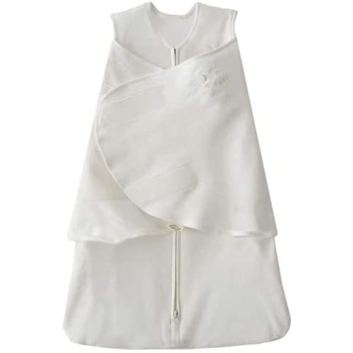 HALO 100% Cotton Sleepsack Swaddle, 3-Way Adjustable Wearable Blanket, TOG 1.5, Natural, Newborn, 0-3 Months