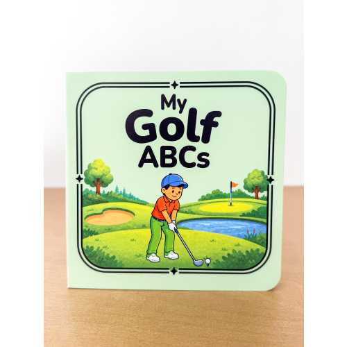 Golf ABC Board Book, Little Golfer Alphabet Baby Book, Golfer Baby Nursery Gift, Daddy Golf Book