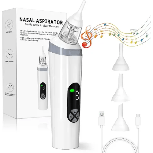 Yeerain Baby Nasal Aspirator, Nasal Aspirator, Baby Vacuum Cleaner with 3 Suction Levels, Music & Light, Soothing Function and 3 Sizes, Silicone Tips : Amazon.de: Baby Products