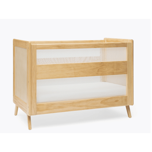 3-in-1 Convertible Wood Baby Cribs with Mesh Walls | HALO