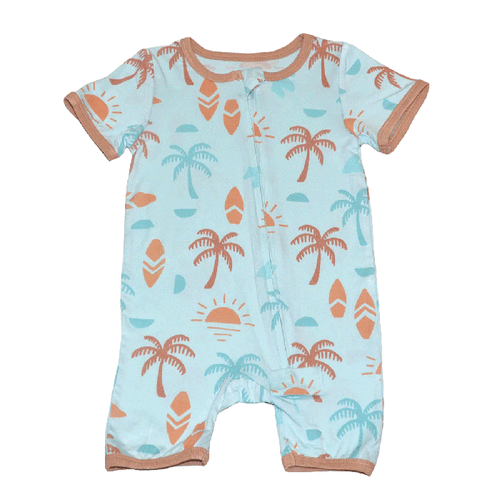 Bamboo Short Sleeve Zippy Romper