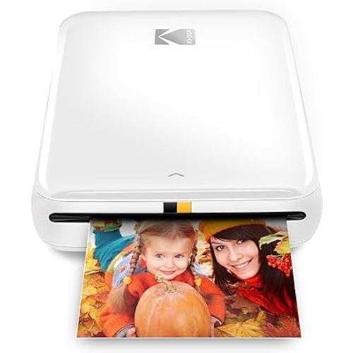 KODAK Step Wireless Mobile Photo Mini Color Printer (White) Compatible w/ iOS & Android, NFC & Bluetooth Devices, 2x3