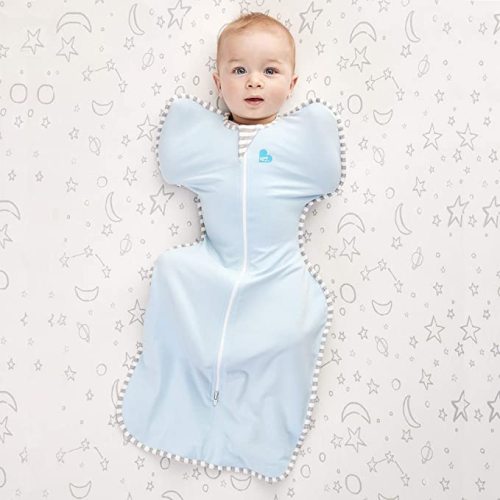 Love To Dream Swaddle UP, Blue, Small, 8-13 lbs., Dramatically Better Sleep, Allow Baby to Sleep in Their Preferred arms up Position for self-Soothing, snug fit Calms Startle Reflex
