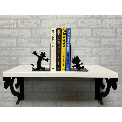 Calvin and hobbes bookends Decorative Bookends Metal Bookends Children Bookends Kids Bookends Book Ends Holder Comic Bookends home bookends