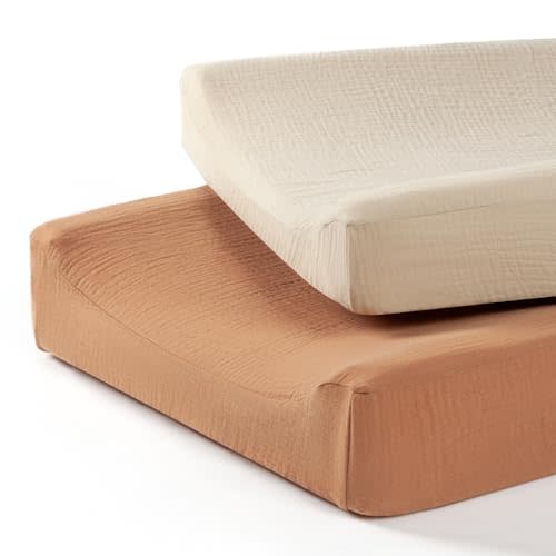 lulumoon Baby Changing Pad Cover: Muslin Diaper Changing Table Pad Cover - Changing Pad Sheets for Girls Boys