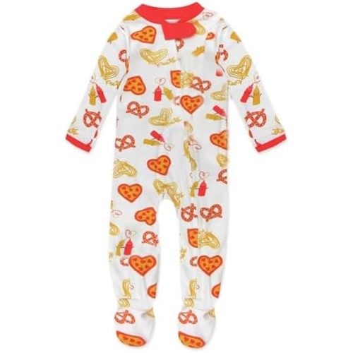 HonestBaby Baby Boys' Sleep and Play Footed Pajamas One-Piece Sleeper Jumpsuit Zip-front Pjs Organic Cotton