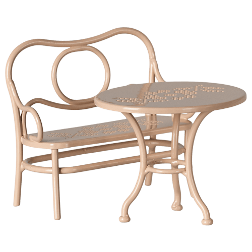 Café set, Mouse, Big - Pale pink