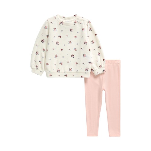 Floral Velour Top & Leggings Set, 6M