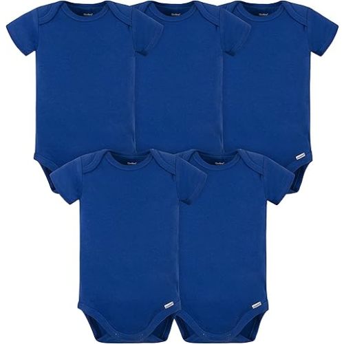 Gerber baby-boys 5 Pack Onesies Multi-packs Bundle Interlock 180 Gsm