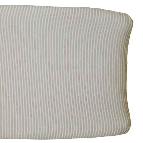Mebie Baby Changing Pad, Taupe Stripe, 100% Muslin Cotton Changing Table Pad Cover for Baby Boy and Girl, Designer Nursery Decor Covers, Diaper Changing Pad Cover for Changing Station