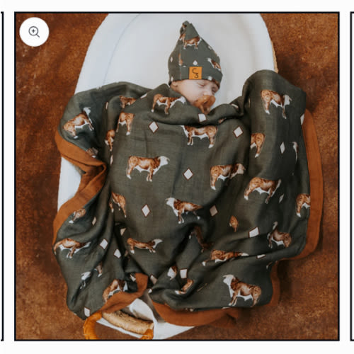 Hereford Bull Bamboo Muslin Blanket – Cowkid Clothing Company
