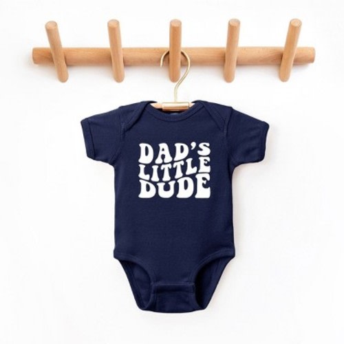 The Juniper Shop Dad's Little Dude Baby Bodysuit - 6 Month - Navy