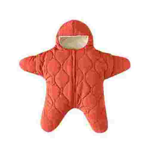 Tao Tao Baby Starfish Onesie, Thick Fleece Wearable Starfish Baby Sleeping Bag, Baby Newborn Starfish Warm Sleeping Bag for Babies Orange 6 M