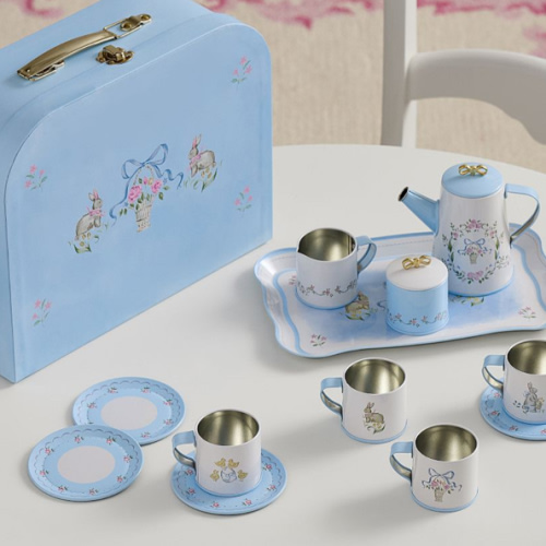 LoveShackFancy Bunny Damask Tea Set | Pottery Barn Kids