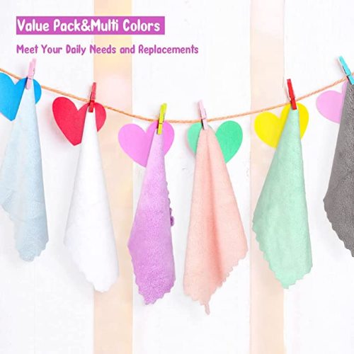 Orighty Baby Washcloths 24-Pack(7''x9''), Microfiber Coral Fleece Baby Towels, Super Soft and Absorbent Wash Cloths for Newborns, Infants and Toddlers, Gentle on Delicate Skin for Face Hands and Body - Pack of 24
