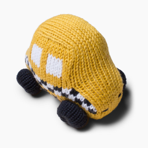 Estella Organic Cotton Handmade Baby Rattle - Taxi
