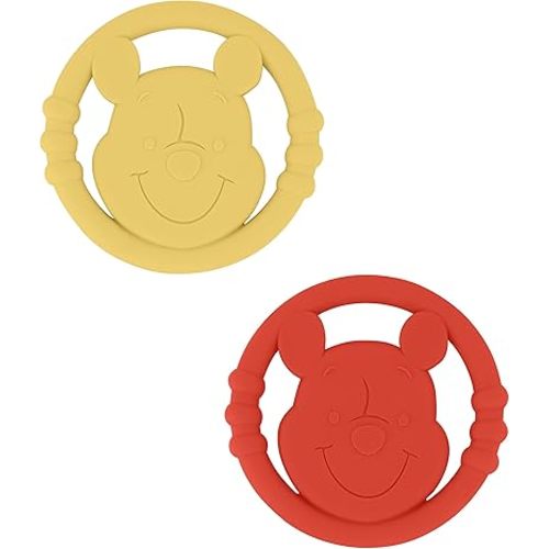 Cudlie Disney Silicone Teether Toy Set for Infants, Food Grade and BPA Free Teethers for Babies 6-12 Months, 2-Pack Teether Toys for Newborns