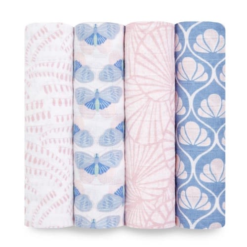boutique cotton muslin swaddles 4 pack
