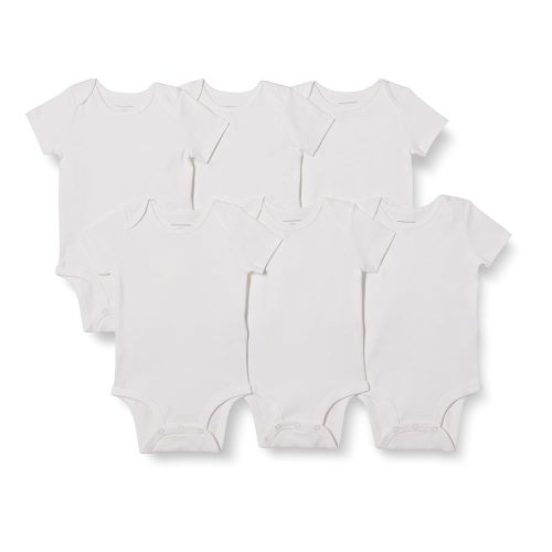 Amazon Essentials Unisex Babies' Short-Sleeve Bodysuits, Multipacks