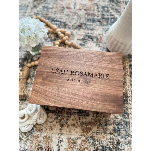 Personalized Baby Memory Box, Custom Baby Keepsake Box, Wooden Keepsake Box, Baby Shower Gift For New Mom, New Baby Gift, Nursery Decor