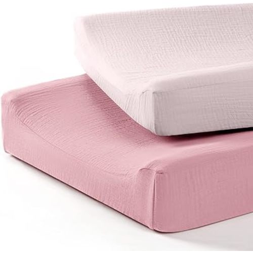 lulumoon Baby Changing Pad Cover: Muslin Diaper Changing Table Pad Cover - Changing Pad Sheets for Girls Boys