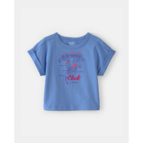 Baby Girl Mermaid Top - Blue | Carter's