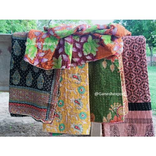 Baby Kantha Throw Blankets & Quilts - Assorted Colors