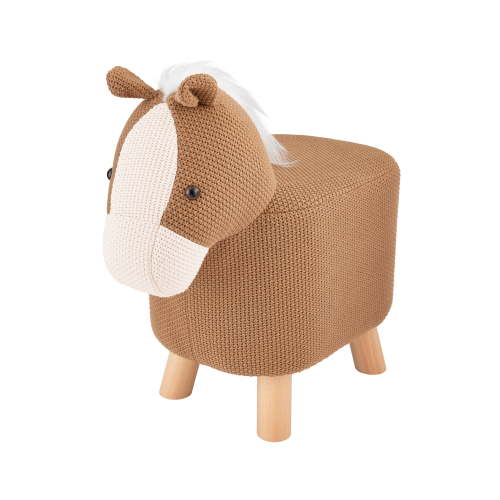 Kvell Kids Foot Stool, Knitted Upholstery, Horse