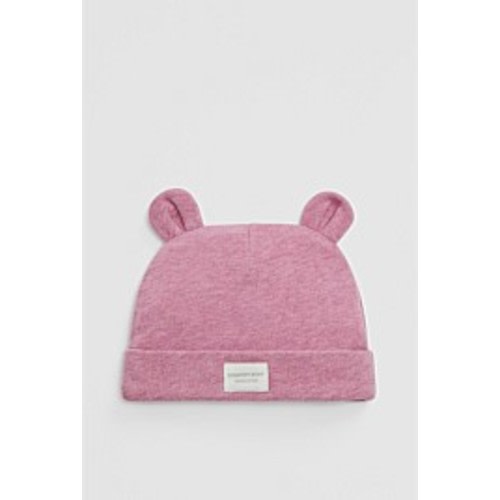Berry Marle Organically Grown Cotton Newborn Beanie - Accessories | Country Road