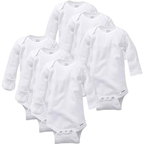 Gerber unisex-baby Multi-pack Long-sleeve Onesies Bodysuit Mitten Cuff Sizesinfant-and-toddler-bodysuits