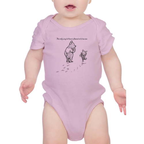 Pooh Bear Being A Friend Bodysuit Infant -Smartprints Designs, 24 Months