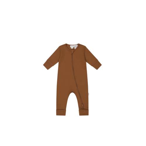 Pima Cotton Frankie Zip Onepiece - Sienna