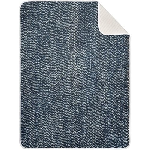 Denim Baby Blanket Cotton Cozy Throw Blanket Warm Nursery Swaddle Receiving Toddler Blankets 30" x 40