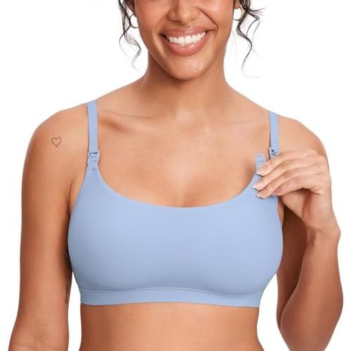 MOMANDA Women's Inbarely Nursing Bra Seamless Wireless Nursing Bras Unlined Maternity Bralettes for Breastfeeding
