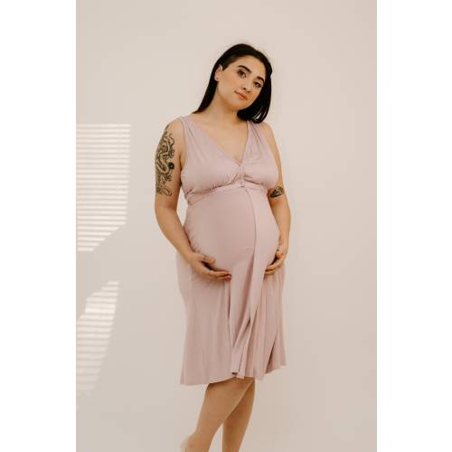 Juliet Labor & Postpartum Gown in Mauve