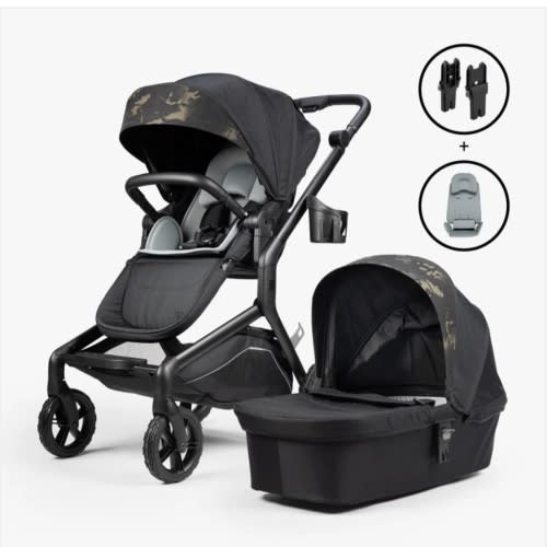 Tactical Baby Gear S-1 Stroller + Bassinet Bundle | All-Terrain, Compact Fold, Magnetic Safety Harness & More