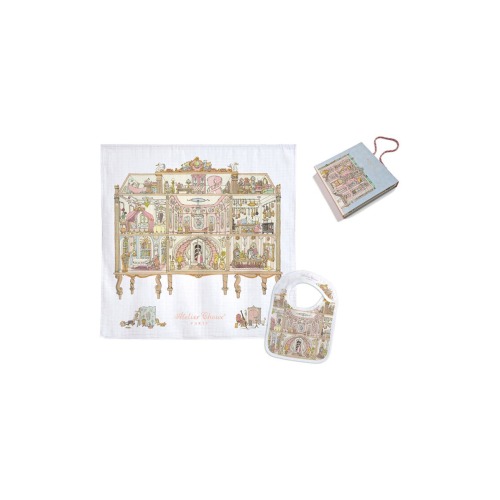 Doll House Bib & Swaddle Set