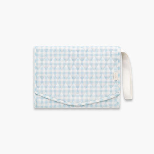 Portable Changing Pad - Blue Gingham | Gooselings