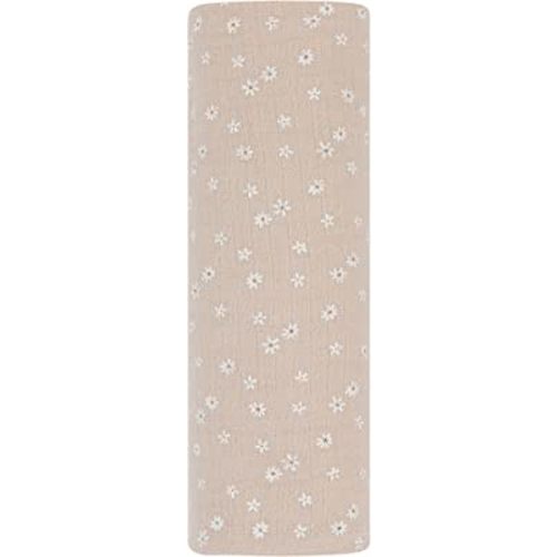 Ely's & Co. Cotton Muslin Swaddle Blanket 1-Pack — 100% Cotton Muslin Extra-Large Swaddle Blankets (47” x 47”) Printed (Pink Ditsy Flower)