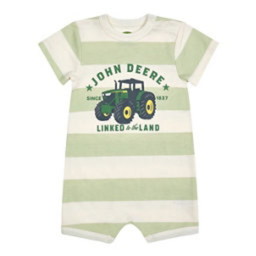 John Deere Kid''s Short Sleeve Linked to the Land Romper