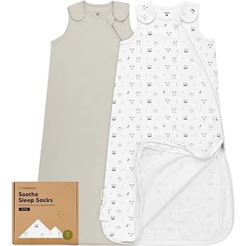 2-Pack Organic Sleep Sacks, 100% Cotton -Baby Sleeping Sack, Wearable Blanket Baby, Sleep Sack for Babies, Toddler Swaddle Sack, Newborn Baby Sleeping Bag, Sleepsack for Infant Girl,Boy(Nordic, M)