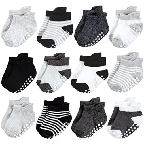 Hudson Baby Unisex Baby Non-Skid No-Show Socks