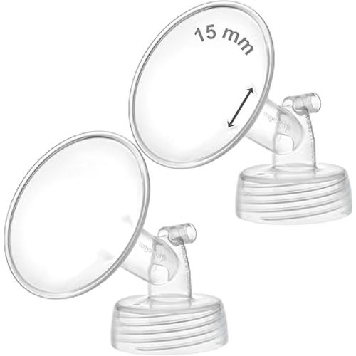 Maymom Wide Neck Pump Parts for Spectra S1/S2 Pumps; Incl Wide Mouth Flanges; Not Original Spectra Flange; Replaces Spectra Shield (15 mm Flange)