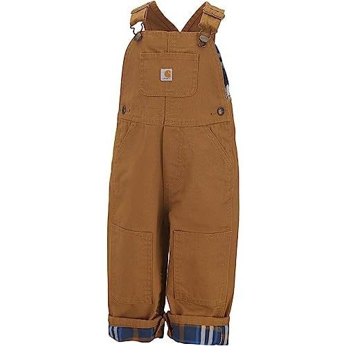 Carhartt Baby Boys' Canvas Overall Flannel Lined