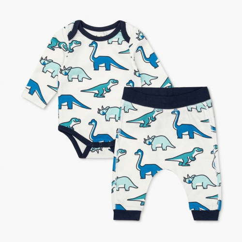 M+A by Monica + Andy Organic Cotton Gender Neutral First Moves Bodysuit + Groove Pant Set, Sizes Newborn -18 Months