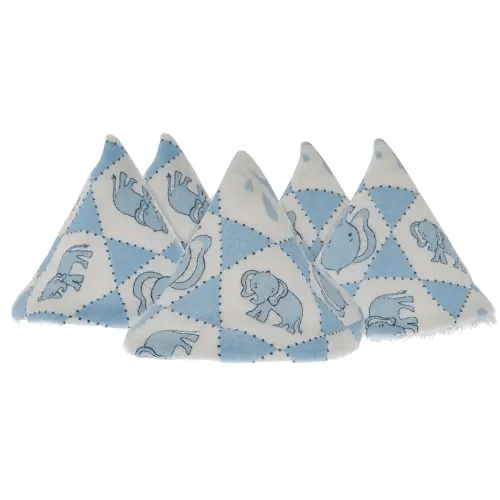 Washable Cotton Pee-Pee Teepees That Shield Baby Boys Pee During Diaper Changes. Makes a Great add-on Gift for a Baby Shower Thanks to its Fun, Gift-Ready Store Packaging. 5 Pack. Elephant