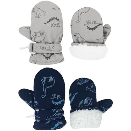 Toddler Gloves Baby Mittens Winter Warm Lined Fleece Gloves Waterproof Snow Baby Girls Mitten for Boys